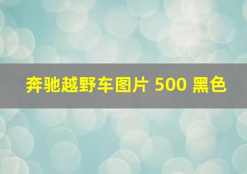 奔驰越野车图片 500 黑色